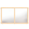 Jonti-Craft Mirror Classroom Divider Panel - KYDZ Suite® E-height - 48" Wide, wooden frame with two large reflective mirror panels for educational or children's room use.