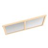 Jonti-Craft Mirror Classroom Divider Panel - KYDZ Suite® E-height - 48" Wide, angled view showing wooden frame and two mirrors in a classroom setting.