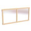 Jonti-Craft Mirror Classroom Divider Panel - KYDZ Suite® T-height - 48" Wide, wooden frame with a large mirror surface designed for classroom use.