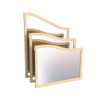Jonti-Craft KYDZ Suite Mirror Cascade Panel - 36" Wide, set of three wooden framed mirrors with curved tops for children's safety. Jonti-Craft KYDZ Suite Mirror Cascade Panel - 36" Wide, set of three wooden framed mirrors with curved tops for children's safety.
