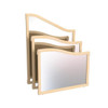 Jonti-Craft KYDZ Suite Mirror Cascade Panel - 36" Wide, set of three wooden framed mirrors with curved tops for children's safety.