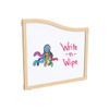Jonti-Craft Write-n-Wipe Cascade Classroom Divider Panel - KYDZ Suite®- 36 Wide, wooden educational screen with white writable surface featuring a colorful octopus drawing and the words Write n Wipe.