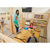 Jonti-Craft Upper Deck Mirror Room Divider - KYDZ Suite®, children playing in a play area with a mirror and divider.