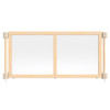 Jonti-Craft KYDZ Suite Upper Deck See-Thru Room Divider, clear plastic panels with natural wood frame for classroom separation.