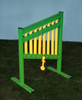 Playtime Playground Equipment Playground Musical Chimes, outdoor green and yellow musical chime structure for kids.