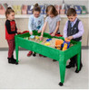 Childbrite Sand and Water Activity Center with Casters, children playing and exploring with toys in the sensory table.
