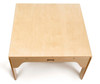Jonti-Craft Wooden LEGO® Square Storage Table, natural unfinished wooden children's toy table with smooth surface and sturdy legs.