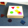 Whitney Brothers 6 Color Wheel Circles for Light Tables, educational colorful shapes on a light table for early childhood learning.