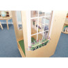 Whitney Brothers Nature View Window Seat, wooden children's furniture with a window and interior flower decoration.