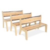 Whitney Brothers Nature View Live Edge Kid's Bench 10" H, natural wood finish with live edge details and sturdy construction.
