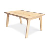 Whitney Brothers Nature View Live Edge Rectangle Table 22" H, wooden table with a natural live edge design, sturdy legs, and a smooth rectangular tabletop for versatile use.