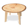 Whitney Brothers Nature View Live Edge Round Table 22" H, a wooden round table with natural live edge design and visible wood grain.