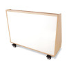 Whitney Brothers Nature View Mobile Book Browser, wooden mobile book storage with whiteboard surface on a mobile stand with wheels.