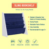 Sling Book Shelf - White w/ Blue 1