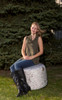 Playscapes Woodsmen Naturescape Tree Stump, a rustic outdoor wooden stump used for seating.