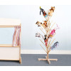Whitney Brothers Puppet Storage Tree, wooden puppet storage tree with multiple branches for hanging puppets, in a children's playroom setting.