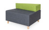 7010049 - Graphite Sofa w/Green Backrest