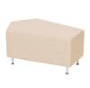 Moje Bambino Star Upholstered Bench Ottomans, beige fabric upholstered cushion with sleek silver legs.