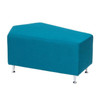 Moje Bambino Star Upholstered Bench Ottomans, vibrant blue fabric covered footstool with modern design and metal legs.