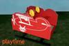 Playtime Playground Equipment Airplane Spring Rider, red and yellow children's spring rider with airplane design for outdoor play.