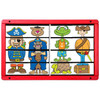 Playscapes Scallywaggles Activity Wall Panel Toy, colorful pirate-themed wooden activity wall with cartoon pirate characters, animals, and treasure chest design.