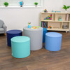 Tranquility 5 Piece Gray Ottoman Set | Soft Seating for Classrooms Tranquility 5 Piece Gray Ottoman Set | Soft Seating for Classrooms