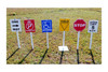 Traffic Signs For Trike Path - Set of 6
