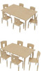 Preschool Table & Chairs Combination 9