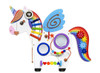 SPARK & WOW Unicorn Activity Wall Panel Toy, colorful wooden educational toy with rainbow, gears, and interactive elements for children. SPARK & WOW Unicorn Activity Wall Panel Toy, colorful wooden educational toy with rainbow, gears, and interactive elements for children.