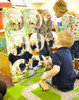 SPARK & WOW Acrylic Bubble Mirror - 9 Giant Bubbles, children playing and looking into a mirror with multiple round reflective surfaces in a classroom setting. SPARK & WOW Acrylic Bubble Mirror - 9 Giant Bubbles, children playing and looking into a mirror with multiple round reflective surfaces in a classroom setting.