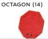 Stackable Fun Shape Chair Red Octagon