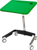 Gressco Kids Ergonomic Sit-Stand Mobile Student Desk, adjustable green tabletop with wheels for easy mobility and ergonomic design