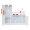 Little Chef Milano Two-Piece Modular Modern Delight Play Kitchen Set open