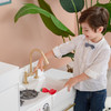Little Chef Charlotte Modern Play Kitchen sink with boy