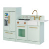 Little Chef Charlotte Modern Play Kitchen, Mint/Gold - TD-12302M