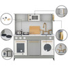 Little Chef Berlin Gray Play Kitchen features