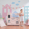 Little Chef Pink Westchester Retro Play Kitchen with girl