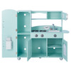 Little Chef Westchester Mint Retro Play Kitchen open cabinets