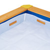 Square Wood Sandbox with Rotatable Canopy Cover liner
