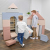 Children's Factory Elements Large Foam Building Blocks A - Set of 21, children playing with large foam building blocks in a playroom. Children's Factory Elements Large Foam Building Blocks A - Set of 21, children playing with large foam building blocks in a playroom.