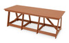 Jonti-Craft EverPlay Large Outdoor Table And Bench Set, large sturdy wooden outdoor table with matching benches arranged in a picnic-style setup.