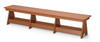 Jonti-Craft EverPlay Large Outdoor Table And Bench Set, brown plastic outdoor table with two matching benches designed for outdoor use.