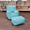 Cozy Chair and Ottoman - Aqua 3