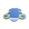 Children's Factory Butterfly Soft Play Climber, Woodland with a vibrant butterfly shape, green and blue colors, and a smiling face design on the front.