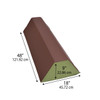 Children's Factory Soft Balance Beam, Woodland in brown and green colors with measurements of 48 inches in length, 18 inches in width, and 9 inches in height, ideal for children to develop balance and coordination.