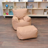 Cozy Soft Chair and Ottoman - Almond 1