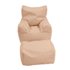 Cozy Soft Chair and Ottoman - Almond 2