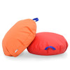 Mini Round Pouf with Handle – Red and Orange - CF805-358