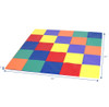 Children's Factory Patchwork Activity Play Mat, Rainbow, colorful 57-inch by 57-inch foam play mat with a patchwork rainbow design for children.
