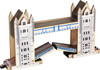 Maple Landmark Tower Wooden Train Bridge, detailed wooden toy train bridge with castle tower design for children's train sets.